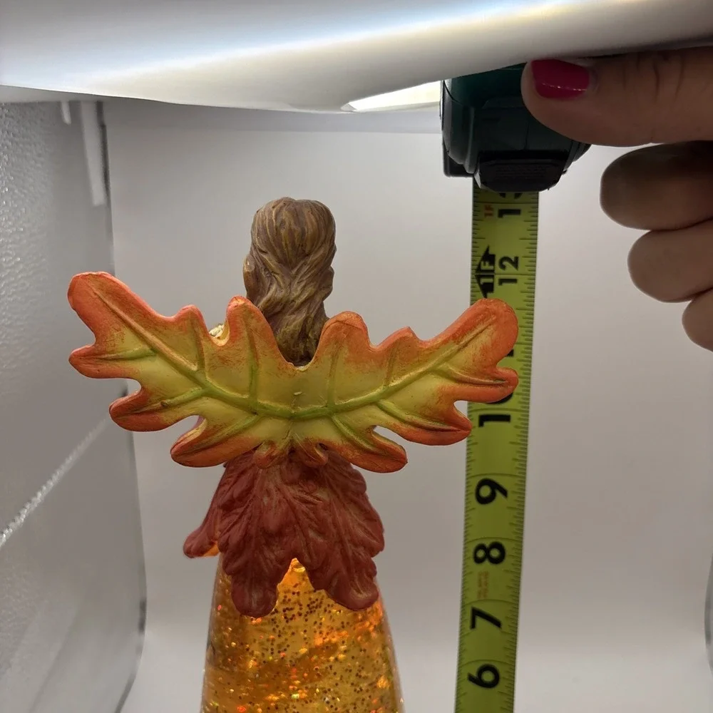 Cracker Barrel~Acylic Harvest Angel Glitter Lamp~13